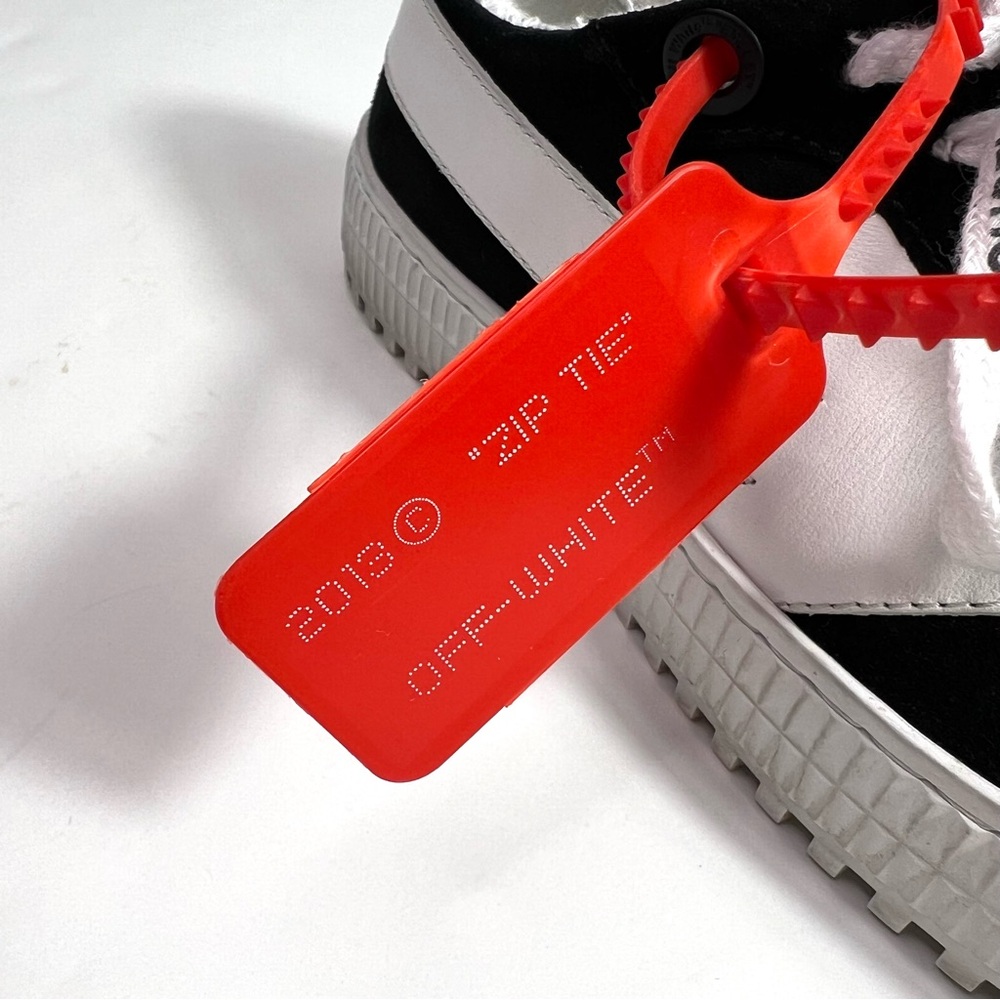 Off-White Arrow Black and White Suede Zip Tie Sneakers Size 35 - Picture 4 of 15